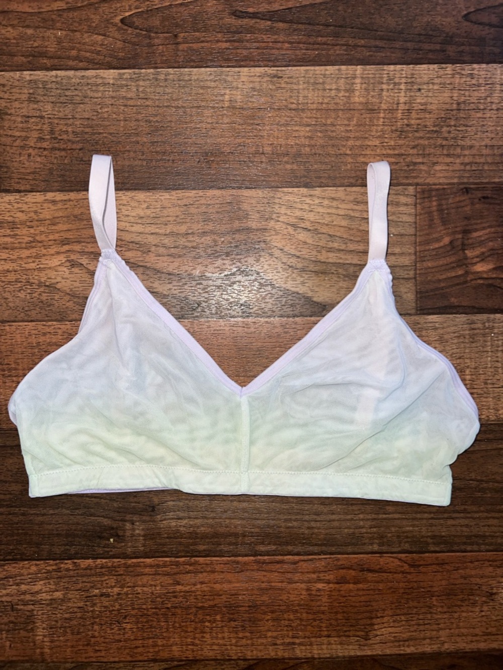 aerie Pastel Gradient Wirefree Bralette - White, Light Green, Lavender